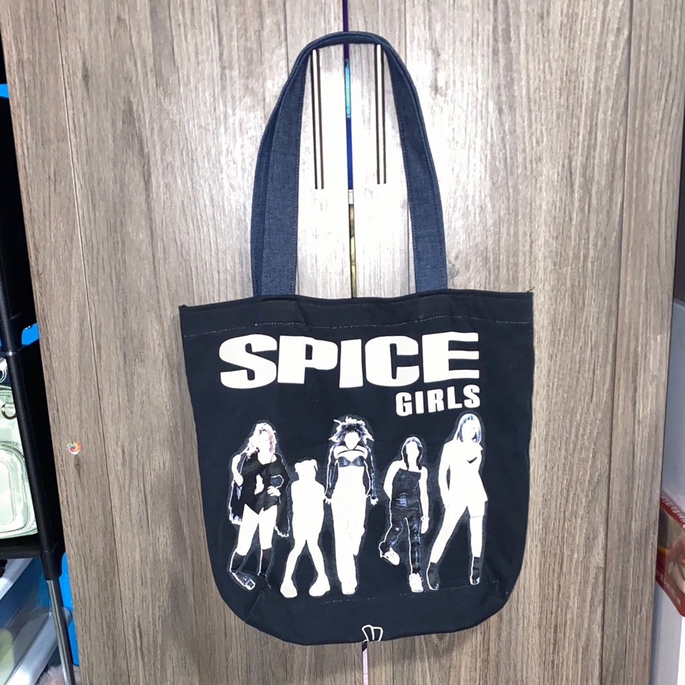 Goodfarken upcycled Spice Girls tee tote bag